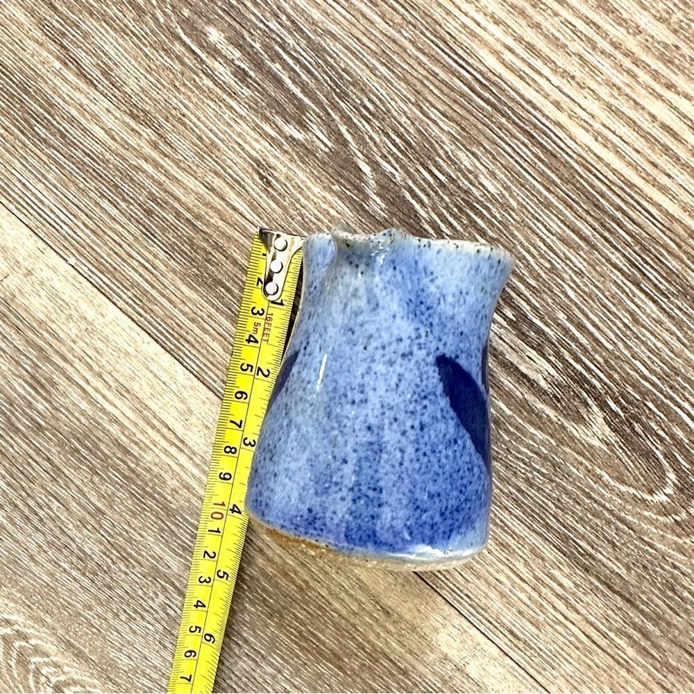 Karl Sporck blue hand thrown pottery blue glazed creamer - Picture 3 of 8